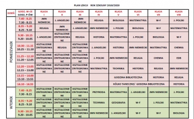 Plan lekcji