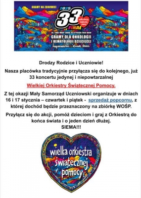 WOŚP ZAPROSZENIE